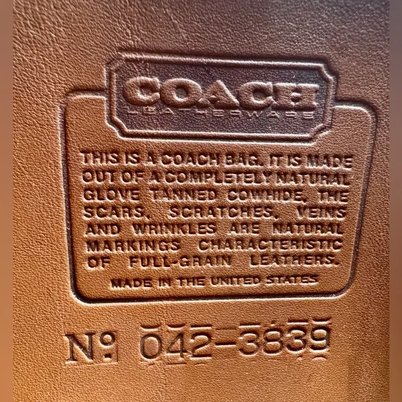 COACH Rare Vintage Saddle Bag in British Tan EUC - Picture 9 of 16